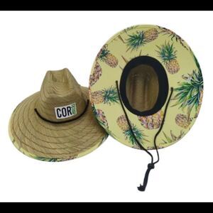 NWT COR Surf Straw Lifeguard Sun Hat   